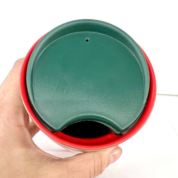 Starbucks Christmas Limited Edition Ornaments Ceramic Travel Mug- 2019 Red Green - Picture 6 of 12